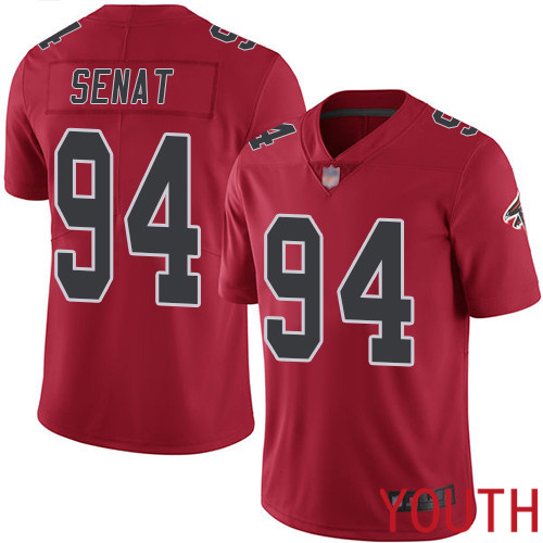 Atlanta Falcons Limited Red Youth Deadrin Senat Jersey NFL Football 94 Rush Vapor Untouchable